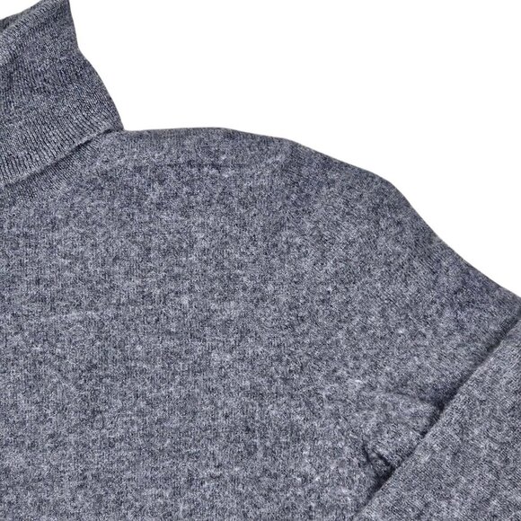 H Halston Sweater Merino Wool Turtleneck Dark Gray Sweater Layering Size‎ Small - Picture 4 of 9